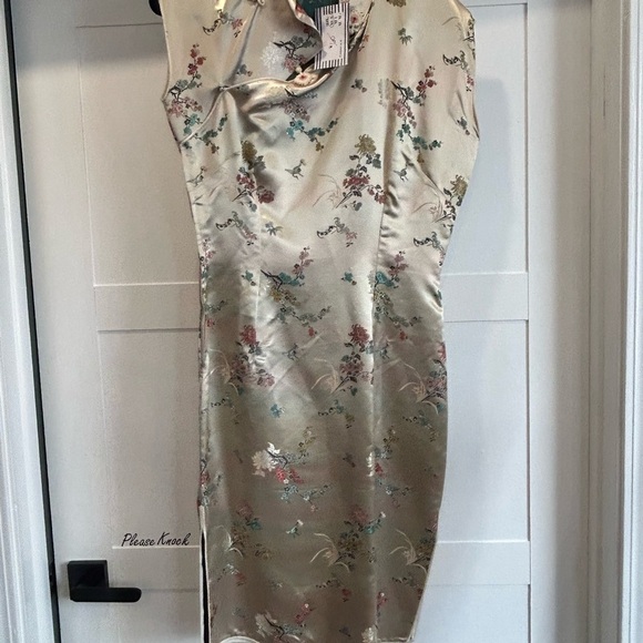 Eng Eng Floral oriental Dress vintage size 38 - Picture 3 of 5